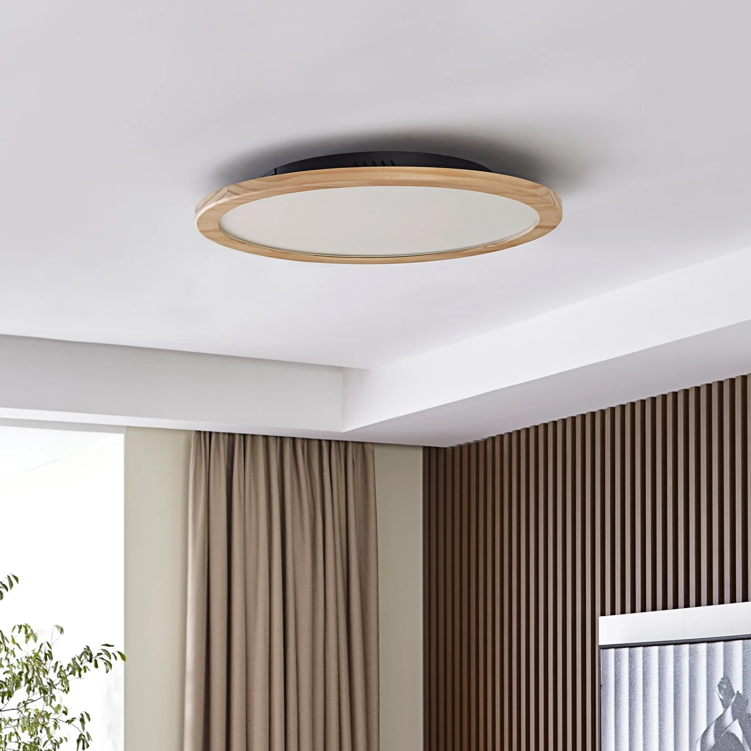 Lucande Joren LED-Deckenleuchte Rund Holz Ø 48 Cm 2 Lucande Joren LED-Deckenleuchte Rund Holz Ø 48 Cm – Bild 2