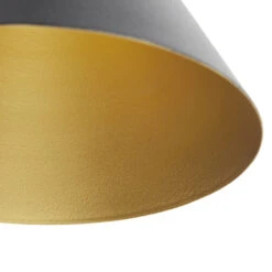 Lucande Caris Pendelleuchte Ø19cm Schwarz/gold -Lucande 3066033 4