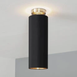 Lucande Patrik Textil-Deckenleuchte Ø15cm Schwarz -Lucande 3066095 7