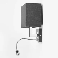 Rebekka Wandleuchte Black/Chrome - Lucande -Lucande 42510965132195