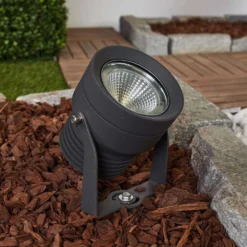 Irina Spike Außen Spot IP65 Dark Grey - Lucande -Lucande 42510965380217