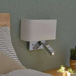 Virve Wandleuchte White/Chrome - Lucande -Lucande 42510965484193