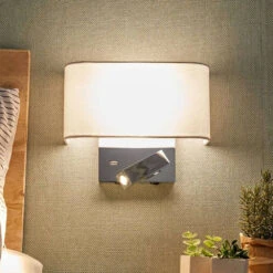 Virve Wandleuchte White/Chrome - Lucande -Lucande 42510965484195