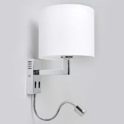 Taron Wandleuchte White/Chrome - Lucande 19 Taron Wandleuchte White/Chrome - Lucande -Lucande 425109654850110