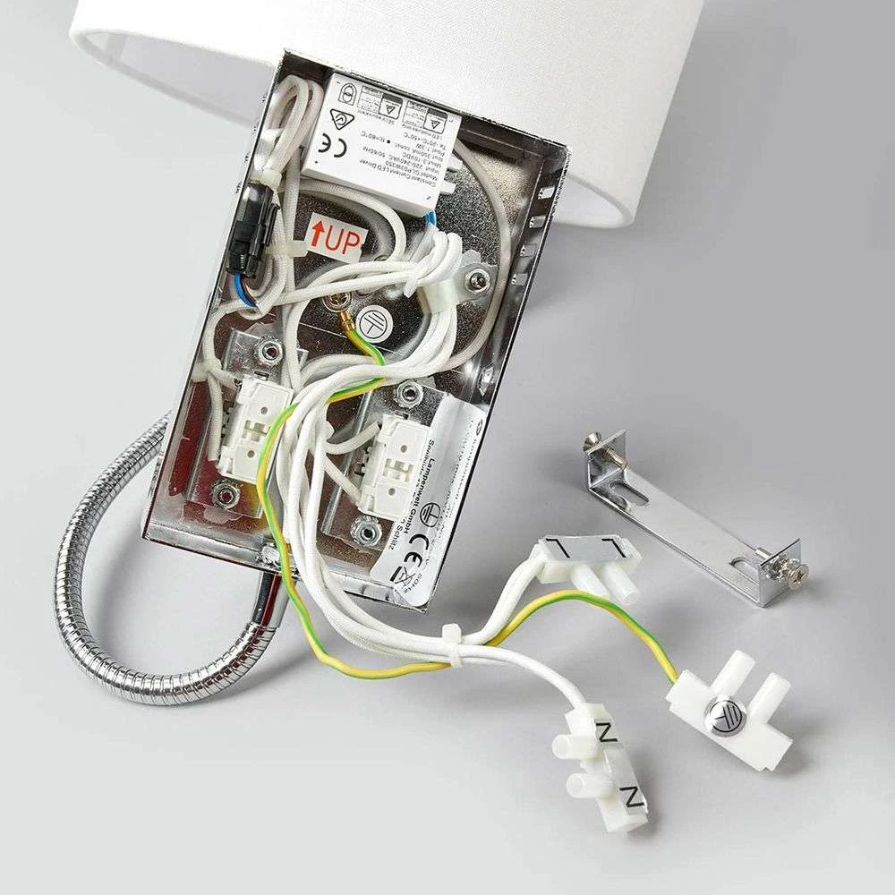 Taron Wandleuchte White/Chrome - Lucande 9 Taron Wandleuchte White/Chrome - Lucande – Bild 9