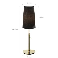 Pordis Tischleuchte Brass/Black - Lucande -Lucande 4251096563443 7