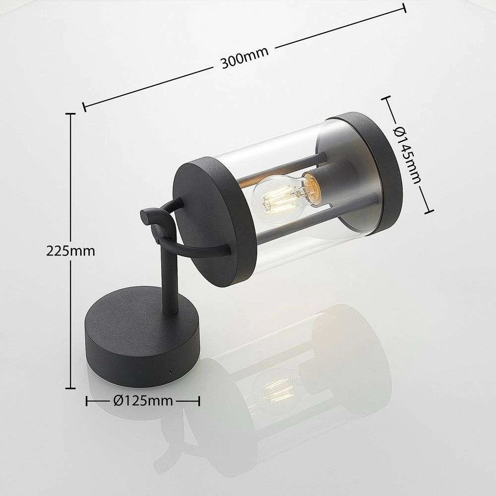 Cassian Außen Wandleuchte IP54 Dark Grey - Lucande 10 Cassian Außen Wandleuchte IP54 Dark Grey - Lucande – Bild 10