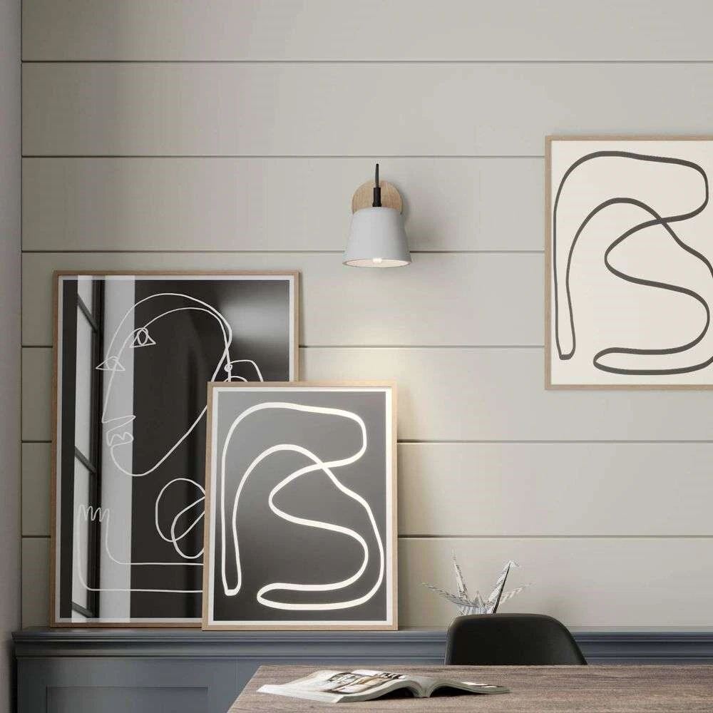 Kalinda Wandleuchte Grey/Oak - Lucande 2 Kalinda Wandleuchte Grey/Oak - Lucande – Bild 2