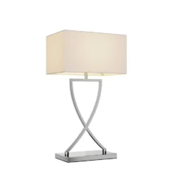 Evaine Tischleuchte Chrome/White - Lucande