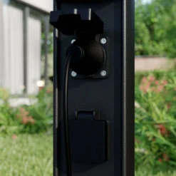 Corban Außen Garten Leuchte W/2 Steckdose Graphite - Lucande -Lucande 425109657364010