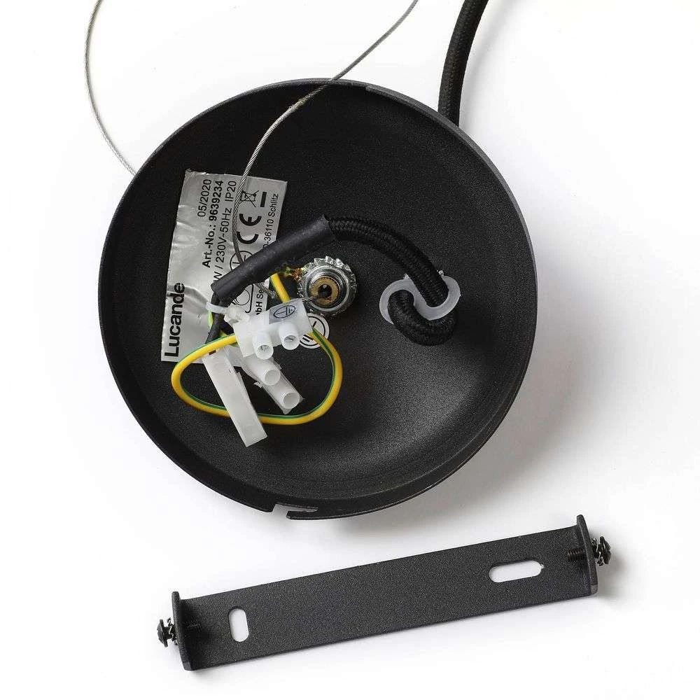 Anjita 3 Pendelleuchte Black/Brass - Lucande 7 Anjita 3 Pendelleuchte Black/Brass - Lucande – Bild 7