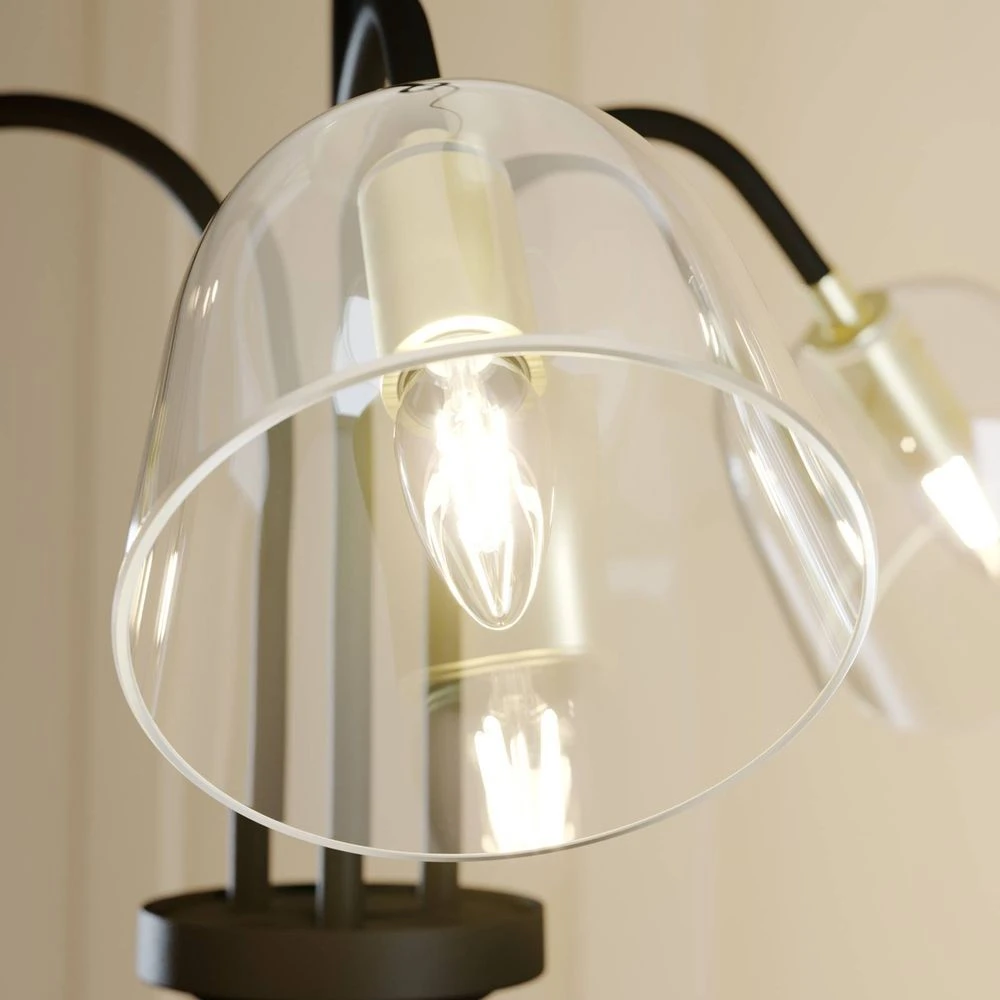 Anjita 3 Pendelleuchte Black/Brass - Lucande 8 Anjita 3 Pendelleuchte Black/Brass - Lucande – Bild 8