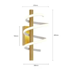 Milora LED Wandleuchte H40 Oak - Lucande -Lucande 4251096584851 6