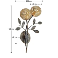 Evory 2 Wandleuchte Gold - Lucande -Lucande 4251096586145 5