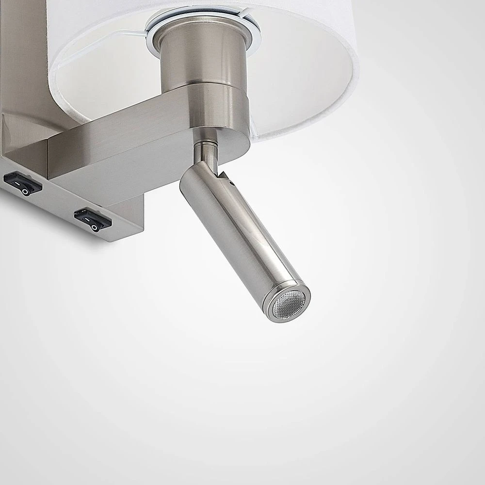 Brinja Wandleuchte White/Chrome - Lucande 5 Brinja Wandleuchte White/Chrome - Lucande – Bild 5