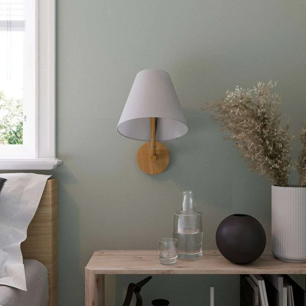 Jinda Wandleuchte White/Oak - Lucande 2 Jinda Wandleuchte White/Oak - Lucande – Bild 2
