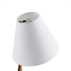 Jinda Tischleuchte White/Wood - Lucande -Lucande 4251096593419jinda bordlampe4