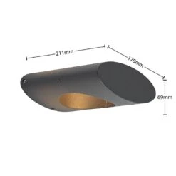 Forama LED Außen Wandleuchte Dark Grey - Lucande -Lucande 4251096593686 5