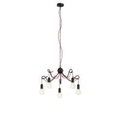 Jorna 5 Pendelleuchte Black/Red - Lucande -Lucande 4251911701876 9