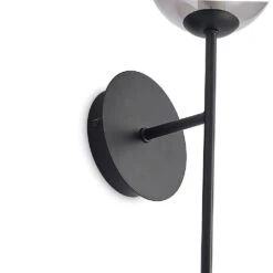Wynina 1 Wandleuchte Black/Smoke - Lucande -Lucande 42519117044336