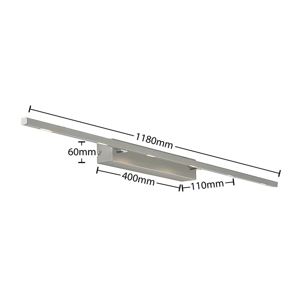 Alexis Wandleuchte L118 Nickel/Chrome - Lucande 6 Alexis Wandleuchte L118 Nickel/Chrome - Lucande – Bild 6