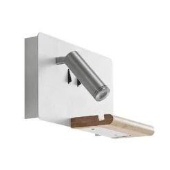 Kimo LED Square Shelve Wandleuchte USB White/Nickel - Lucande -Lucande 4251911709414 8