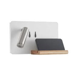 Kimo LED Square Shelve Wandleuchte USB White/Nickel - Lucande -Lucande 4251911709414 9