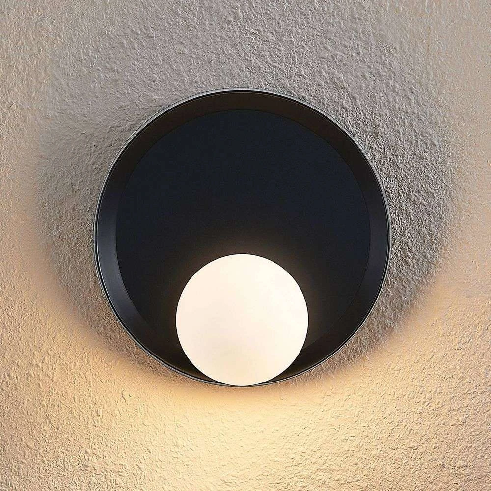 Andelina Wandleuchte Black/Opal - Lucande 5 Andelina Wandleuchte Black/Opal - Lucande – Bild 5