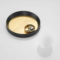 Andelina Wandleuchte Brass/Black/Opal - Lucande -Lucande 42519117121178