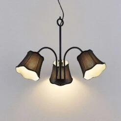 Binta 3 Pendelleuchte Silver Black - Lucande -Lucande 4251911726176 5