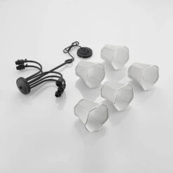 Binta 5 Pendelleuchte Silver Grey - Lucande -Lucande 4251911726206 7