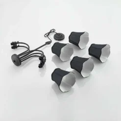 Binta 5 Pendelleuchte Silver Black - Lucande -Lucande 4251911726220 8