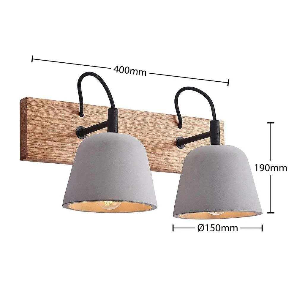 Otavis 2 Wandleuchte Concrete - Lucande 3 Otavis 2 Wandleuchte Concrete - Lucande – Bild 3