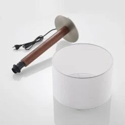 Lakira Tischleuchte M White/Wood - Lucande -Lucande 42519117403878