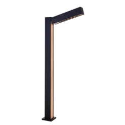 Taskalin Garten Leuchte H70 Black/Wood - Lucande