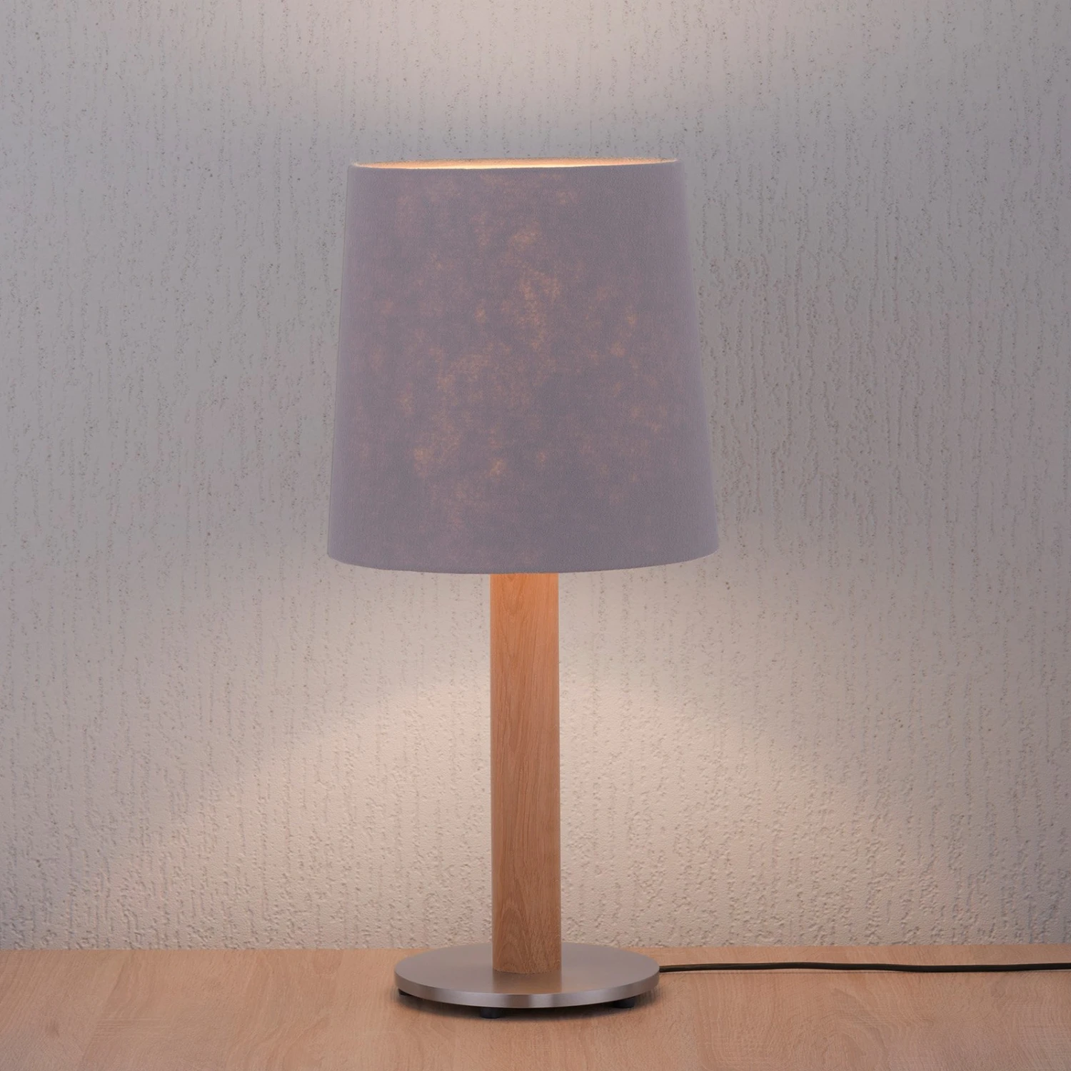 Lucande Elif Tischlampe Filz Zylinder Eiche Natur 3 Lucande Elif Tischlampe Filz Zylinder Eiche Natur – Bild 3