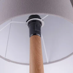 Lucande Elif Tischlampe Filz, Konisch Eiche Natur -Lucande 6722604 6