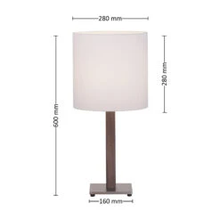 Lucande Elif Tischlampe Weiß, Eckig Eiche Dunkel 13 Lucande Elif Tischlampe Weiß, Eckig Eiche Dunkel -Lucande 6722608 4