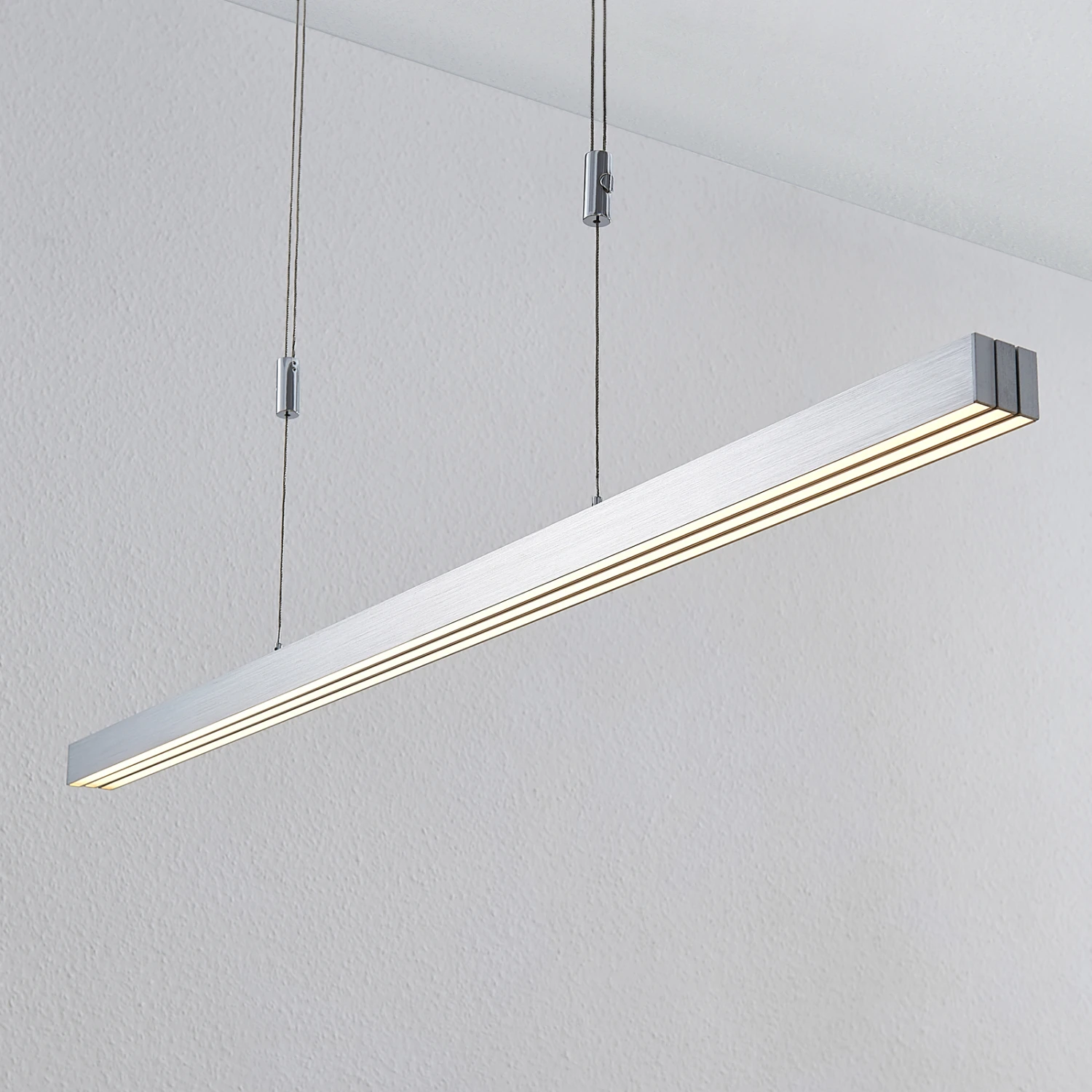 Lucande LED-Balkenpendelleuchte Merrit Mit Touchdimmer Alu 1 Lucande LED-Balkenpendelleuchte Merrit Mit Touchdimmer Alu