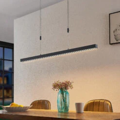Lucande LED-Hängeleuchte Merrit Verstellbar Anthrazit -Lucande 7620110 2