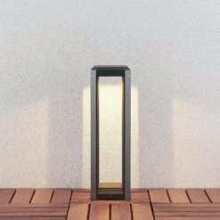 Lucande LED-Sockelleuchte Fery In Anthrazit, 50 Cm -Lucande 8032191 4