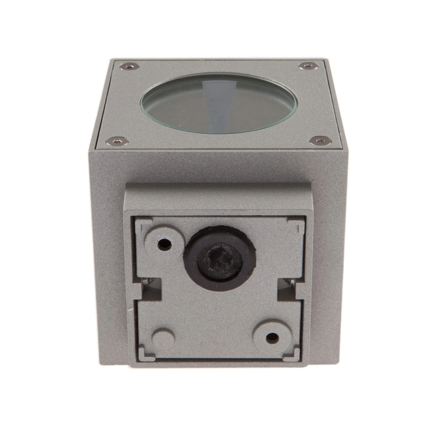 Lucande Silberne LED-Außenwandleuchte Jarno, Würfelform 5 Lucande Silberne LED-Außenwandleuchte Jarno, Würfelform – Bild 5