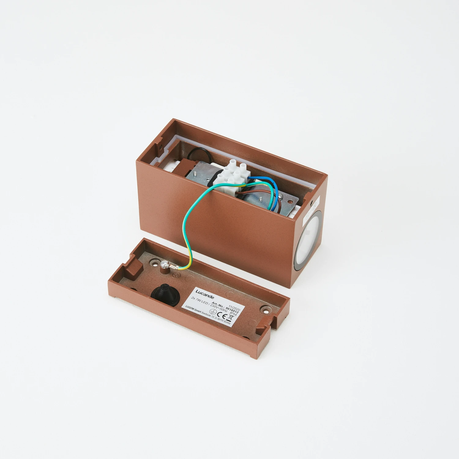 Lucande Leuchtstarke LED-Außenwandleuchte Tavi Rostbraun 5 Lucande Leuchtstarke LED-Außenwandleuchte Tavi Rostbraun – Bild 5