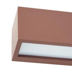 Lucande Eckige Außenwandleuchte Bente, Rostfarben -Lucande 9616023 5