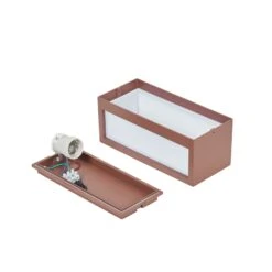 Lucande Eckige Außenwandleuchte Bente, Rostfarben -Lucande 9616023 8