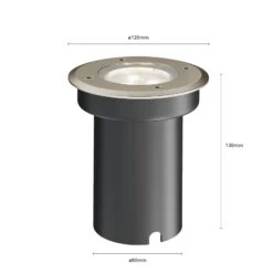 Lucande IP67 - LED-Bodeneinbauleuchte Ava, Rund -Lucande 9616025 3