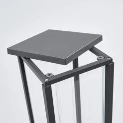 Lucande Gläserne Sockellampe Annalea, Grafitgrau -Lucande 9616111 4