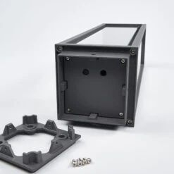 Lucande Gläserne Sockellampe Annalea, Grafitgrau -Lucande 9616111 6