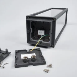 Lucande Gläserne Sockellampe Annalea, Grafitgrau -Lucande 9616111 7