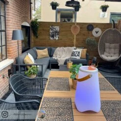 Lucande Terrassenleuchte Andrei Mit Dunkelgrauem Schirm -Lucande 9616148 11